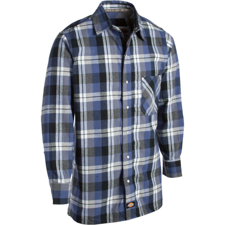 Dickies Snap Front Flannel Shirt Men's Clothing