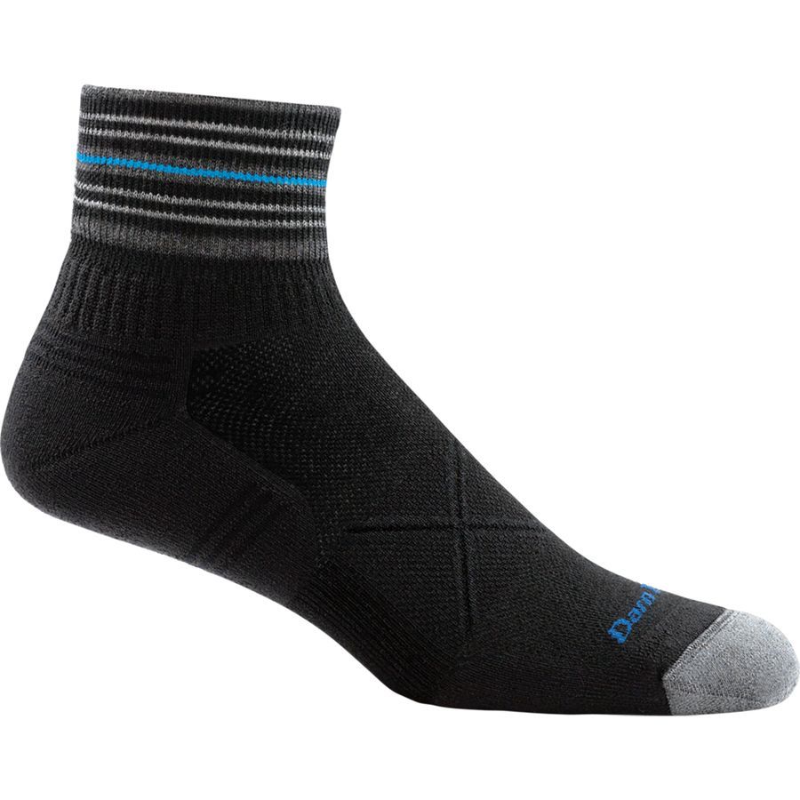 Darn Tough Vertex Stripe 1/4 UltraLight Cushion Sock Men's Clothing