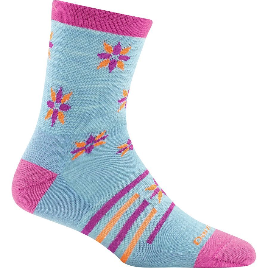 Darn Tough Indie Floral Crew Light Sock Girls' Kids