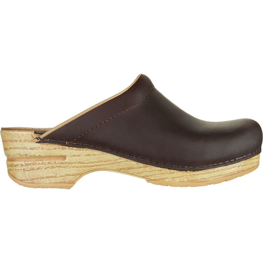 dansko red oiled clogs