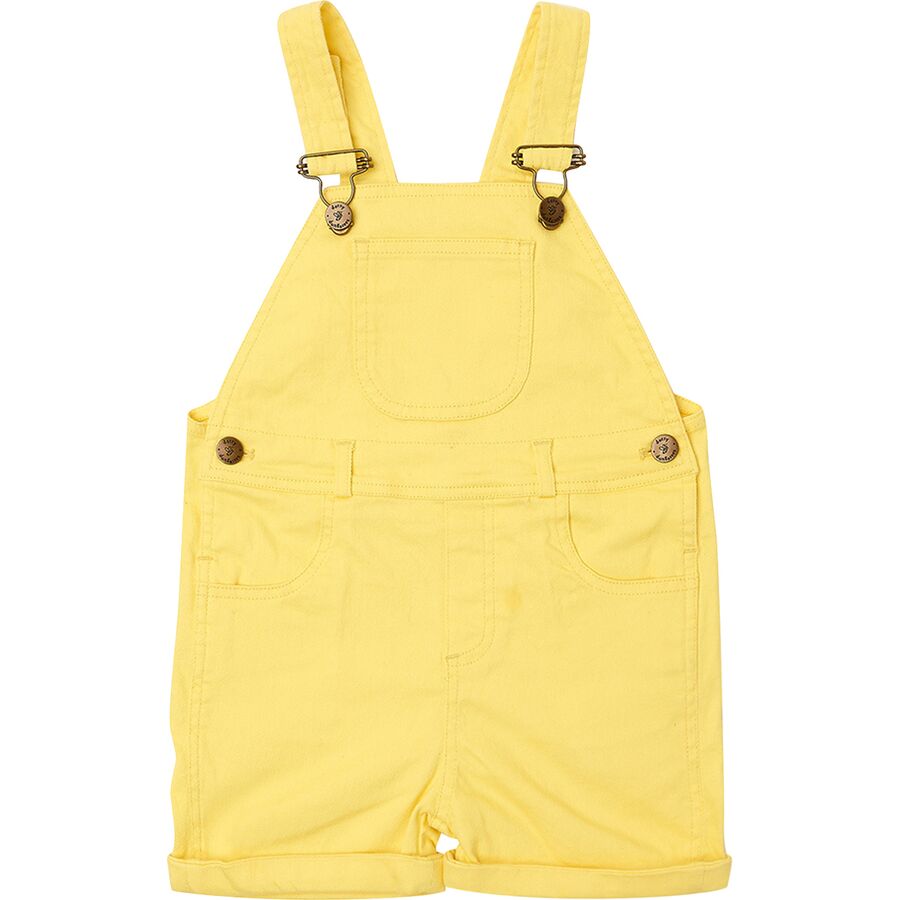 Sunshine Yellow Short Overalls - Infants'