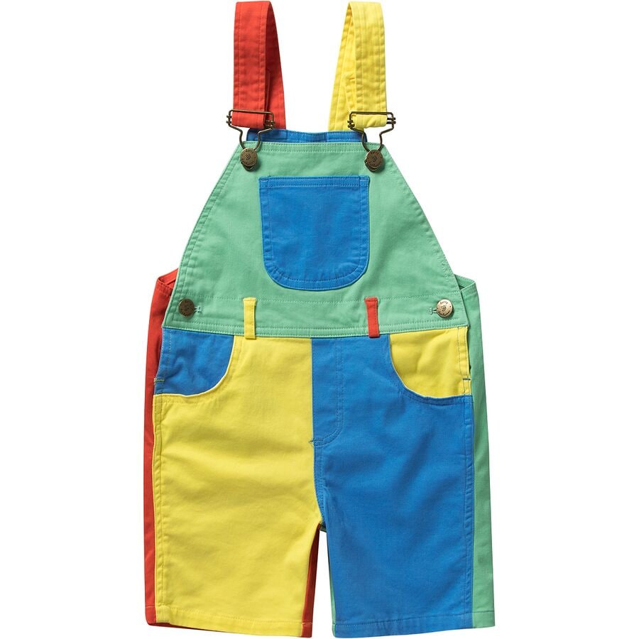 Colourblock Primary Short Overalls - Toddlers'
