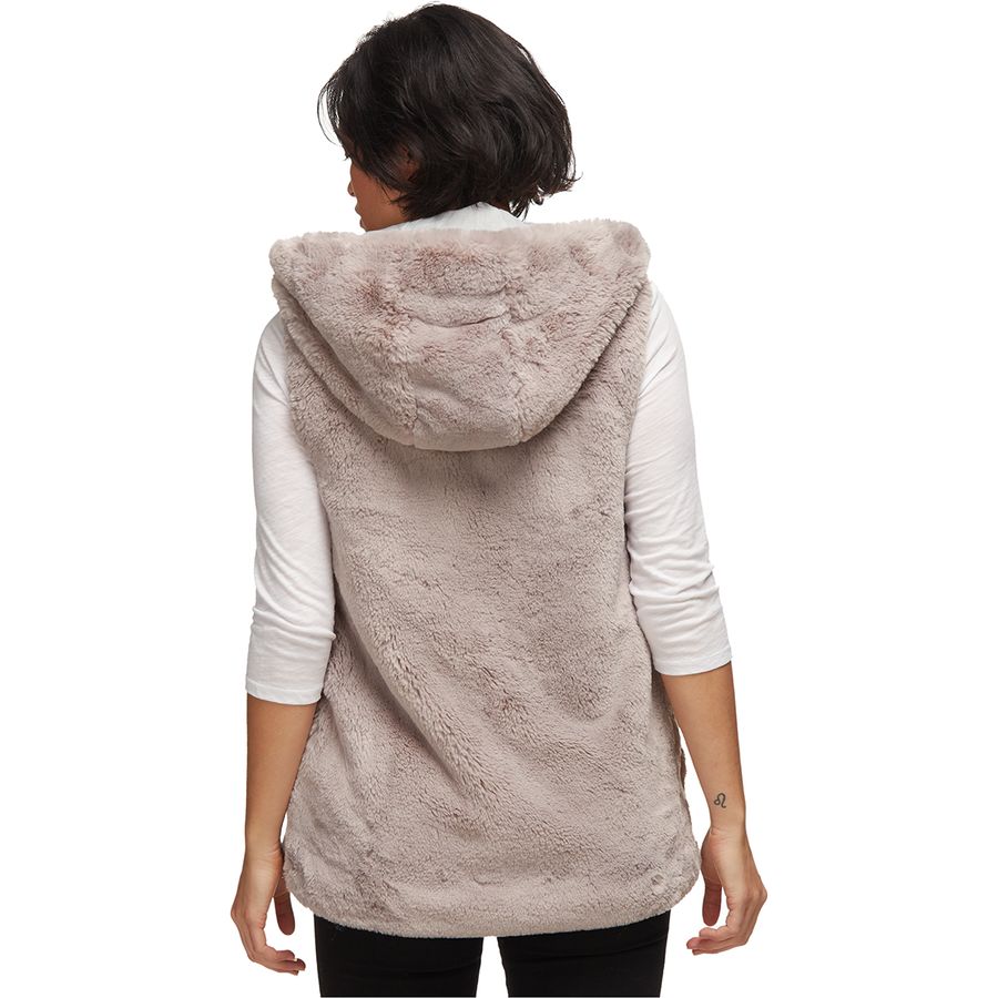 Dylan Shearling Faux Fur Hood Vest Women's