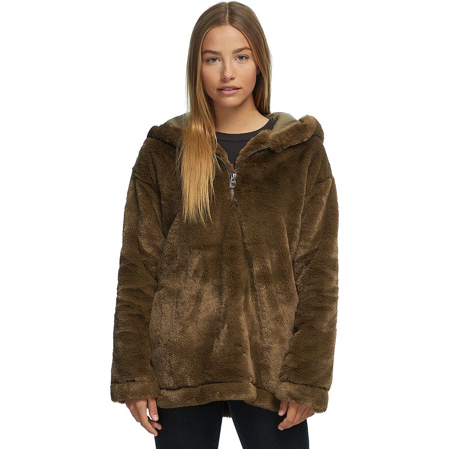 Shearling Faux Fur Pullover Fleece - Women's