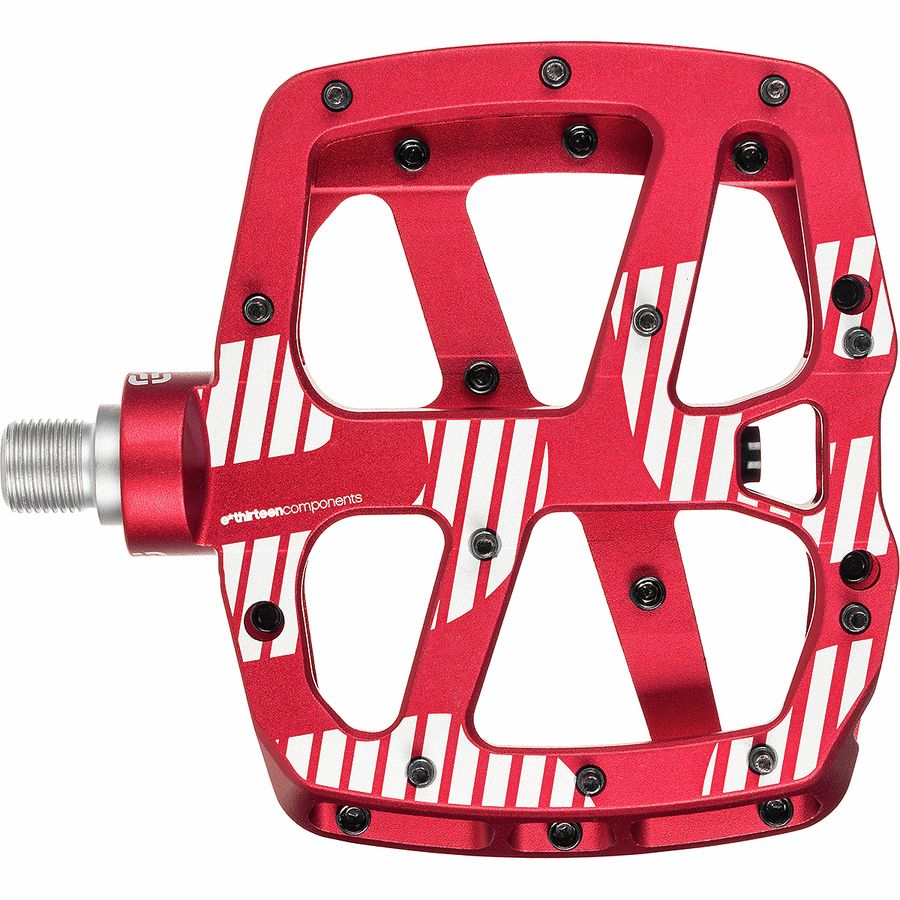 e*thirteen components - Plus Flat Pedals - Red