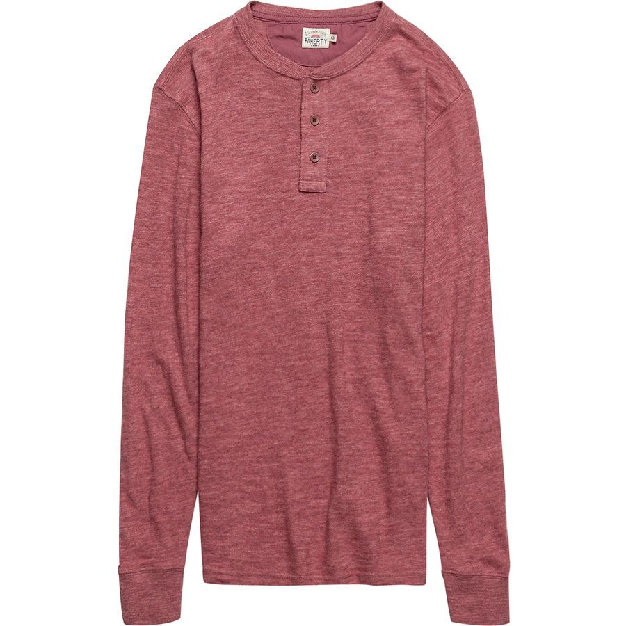 Faherty Sweater Knit Slub Cotton Henley Men's