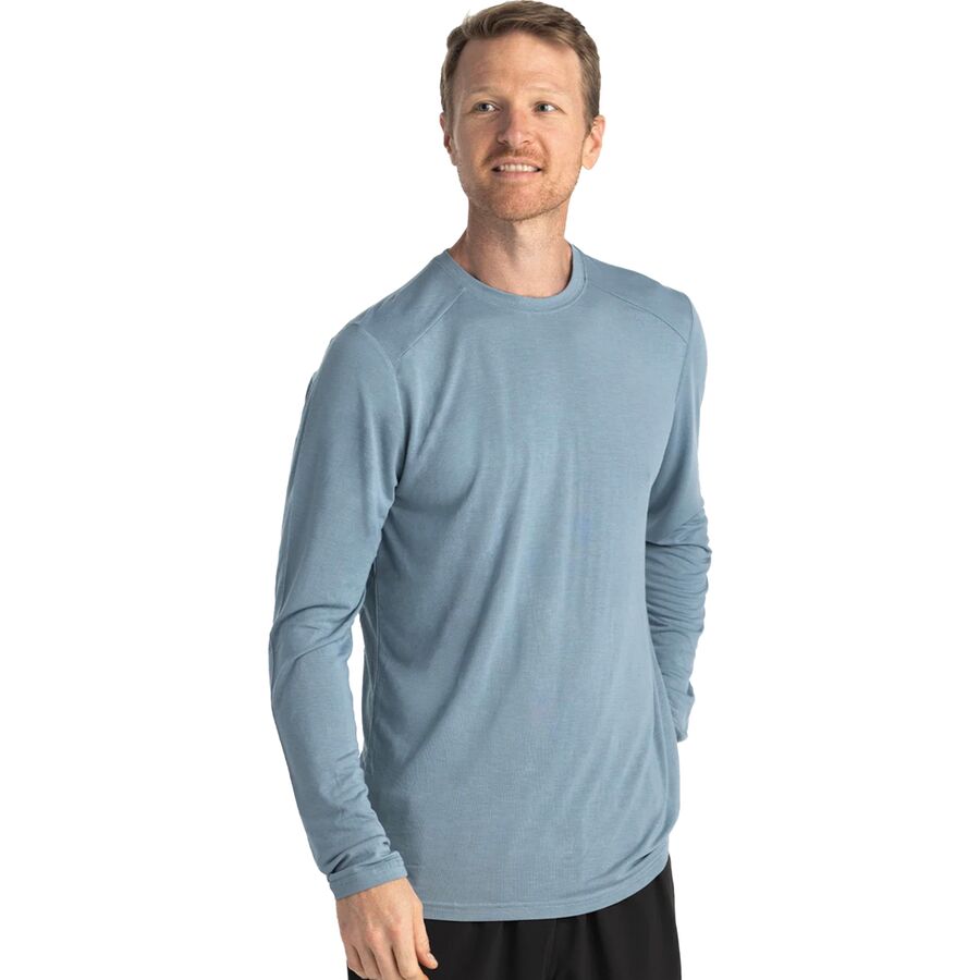 Мужской топ Free Fly Lightweight Long-Sleeve, цвет: Синий туманный