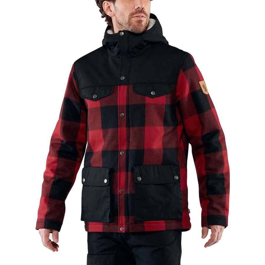 Fjallraven - Greenland Re-Wool Jacket - Men's - Red/Black