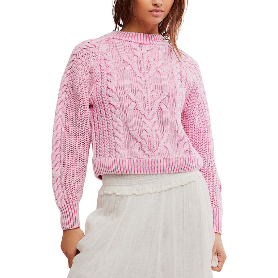 Женский свитер Free People Frankie Cable, цвет: Розовый
