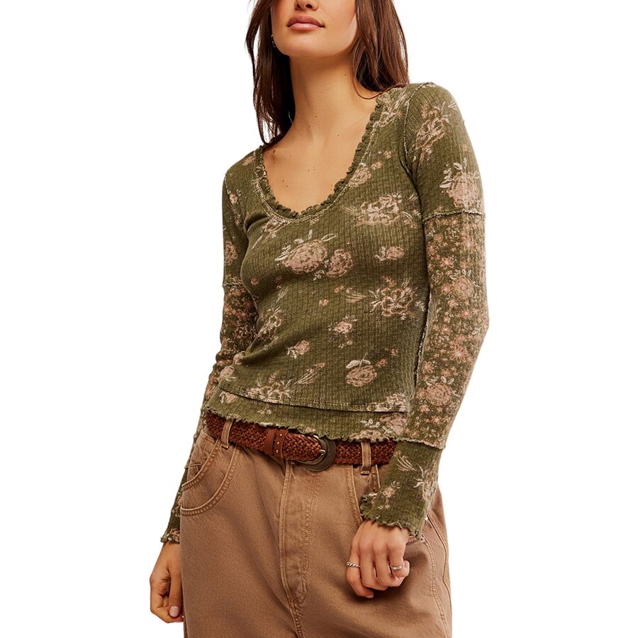 Free People - CLOVER PRINTED THERMAL TEE