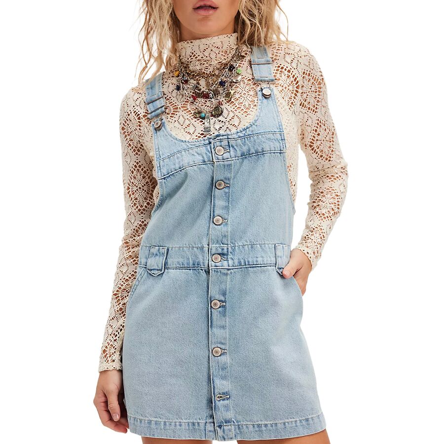 Женские джинсы Free People Edie Denim Skirtall, цвет: Apple Blues
