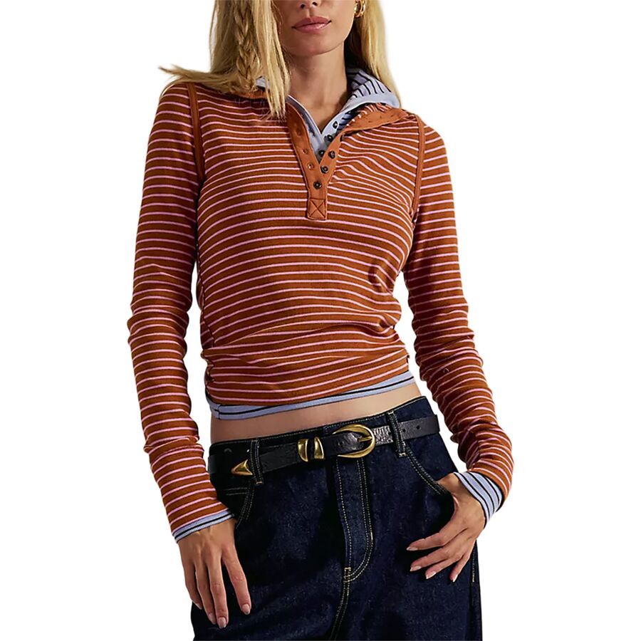 Lake Henley Stripe Top - Women's