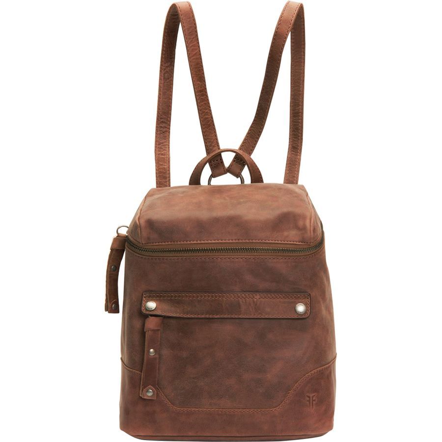 frye melissa back zip cognac