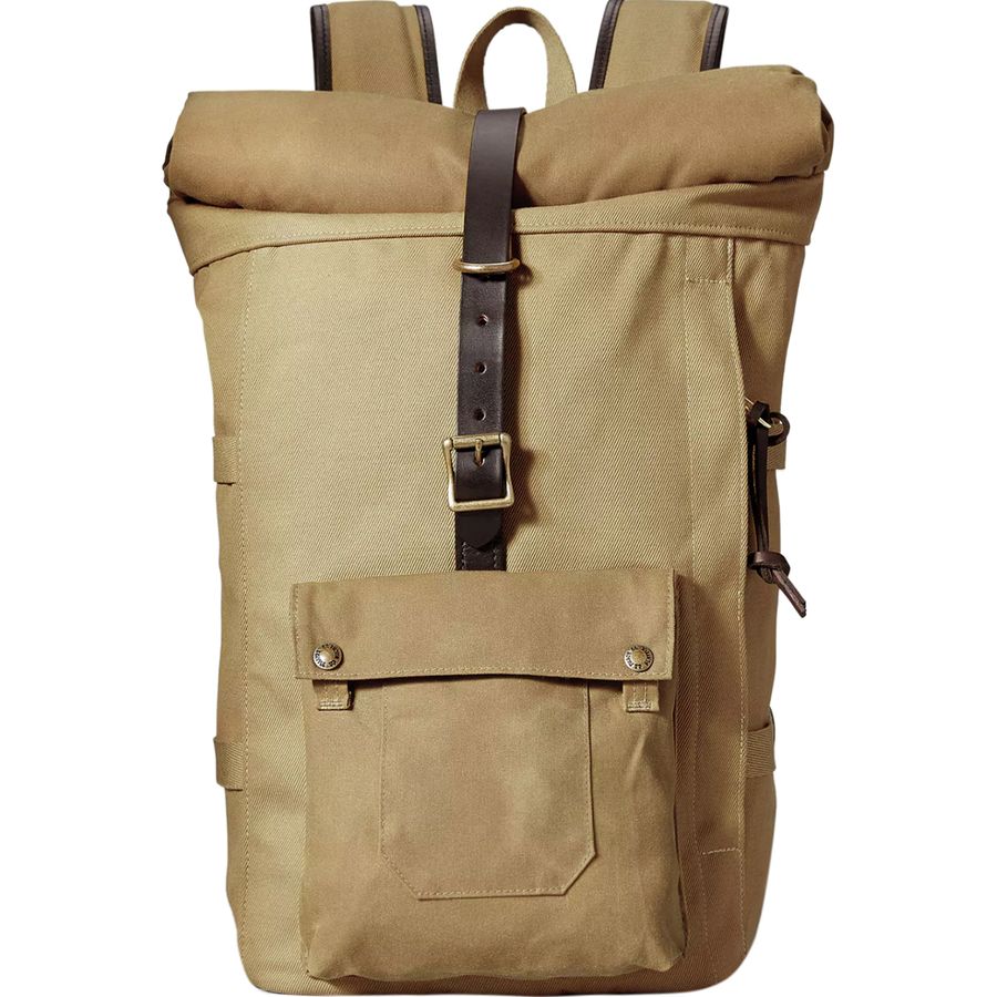 thumbnail image 2 of Handmade Men's Roll Top Backpack - Genuine Leather Water Resistant Rucksack For Travel Or Biking 2 of 4