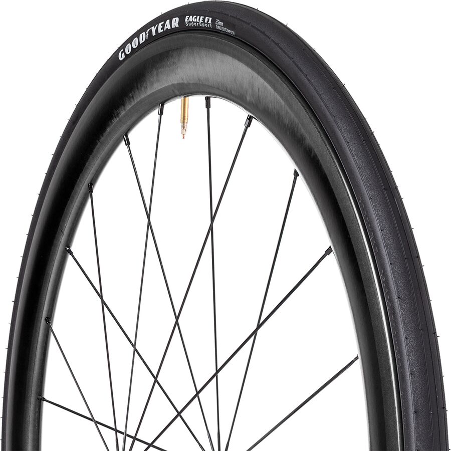 Pneu Vélo Route Goodyear Eagle F1 Supersport 700x25 - Noir, Pliable, Chambre à Air