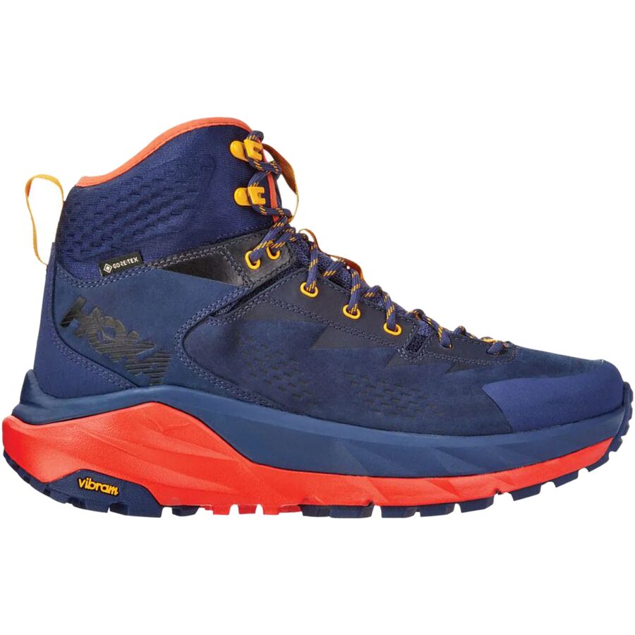 HOKA ONE ONE - Sky Kaha Hiking Boot - Men's - Patriot Blue/Mandarin Red
