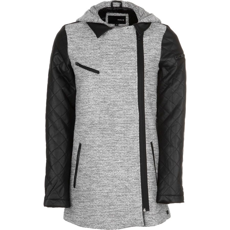 Hurley Long Moto Jacket Women's Clothing