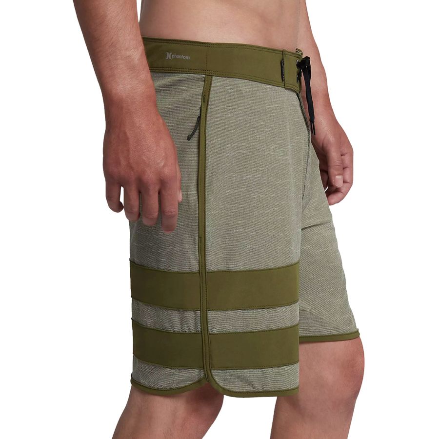Bermuda Homme Hurley Phantom Slub 3/4 - Taille 18 - 45,7 Cm - Tissu Stretch 4 Directions DWR - Séchage Rapide