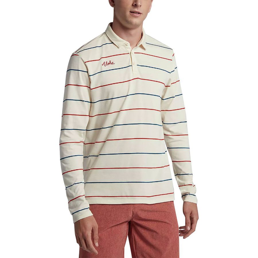 hurley long sleeve polo