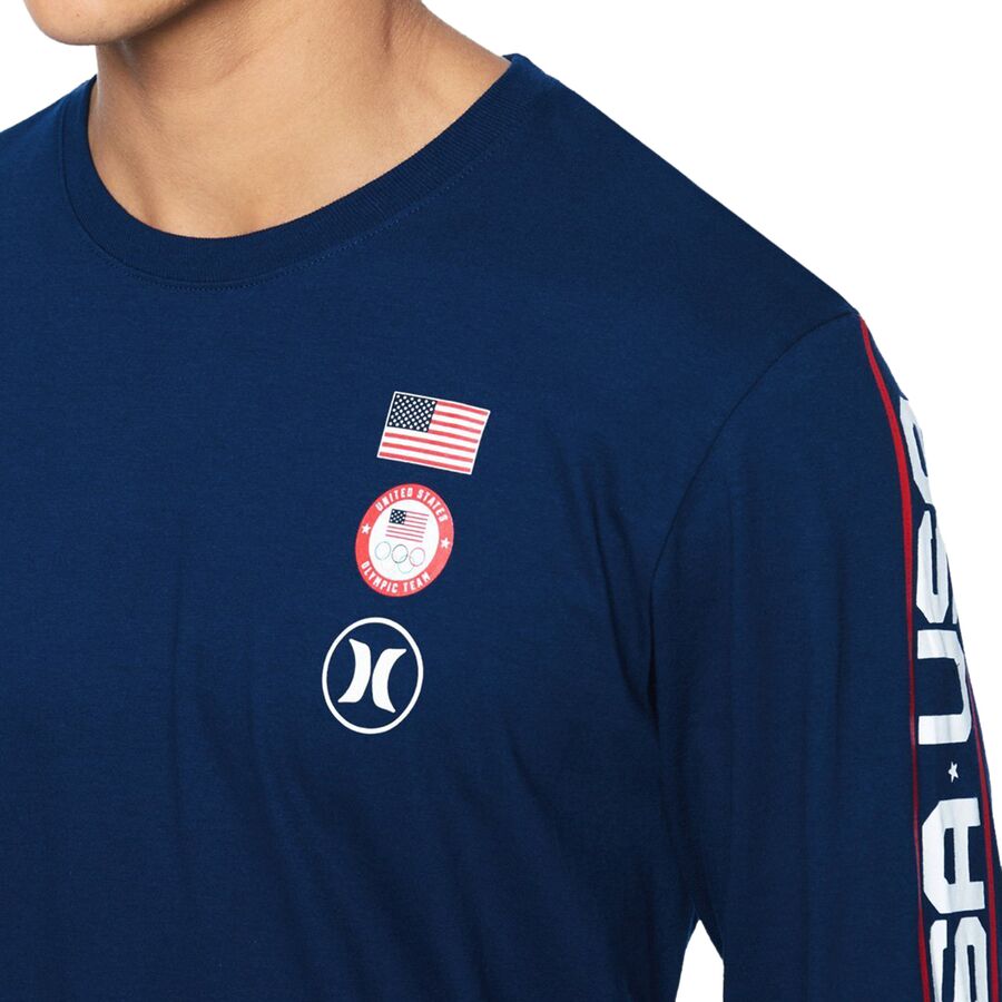 hurley long sleeve polo