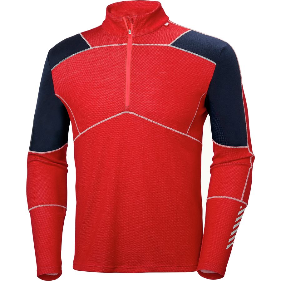 Helly Hansen Lifa Merino Max, Sweat Homme Demi Zip Manches Longues, Bleu, Taille S (48318) - Occasion