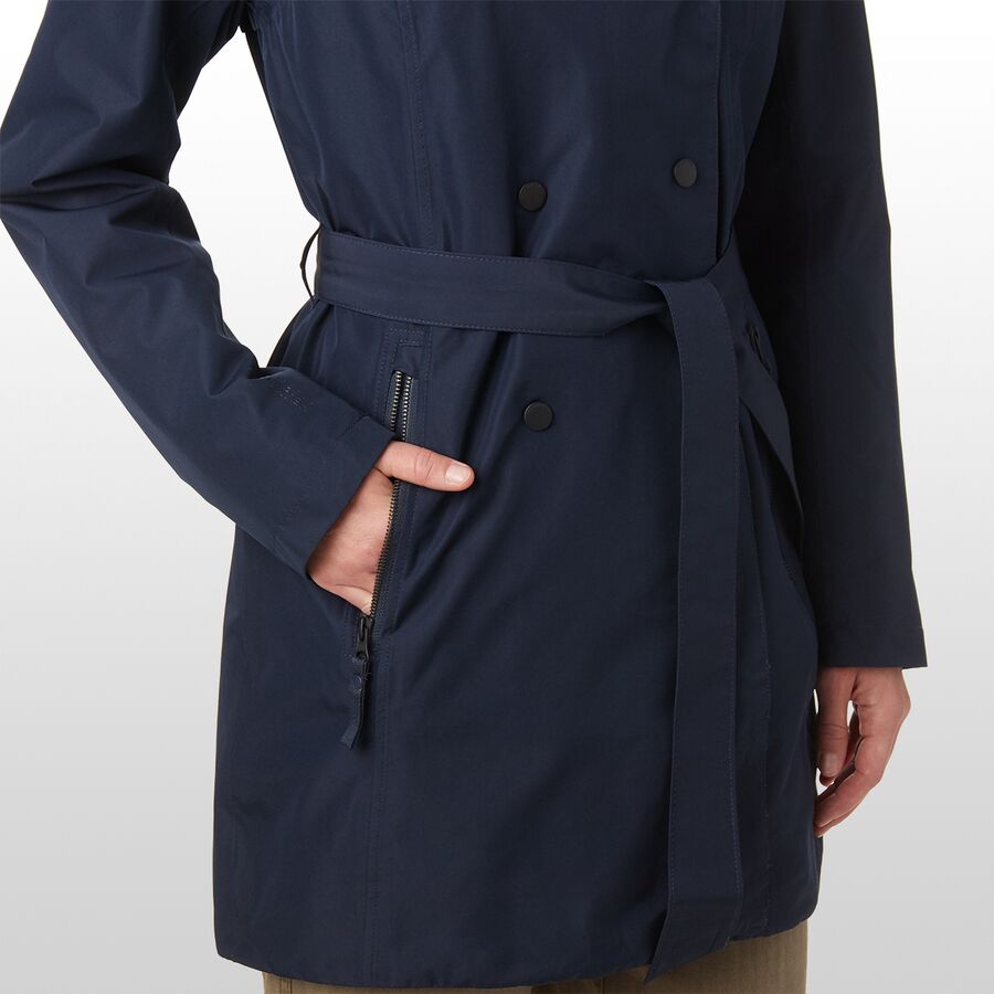 Helly Hansen Trench W Welsey Giacca Impermeabile Donna - Helly Tech®, Antivento, Traspirante, Con Cintura