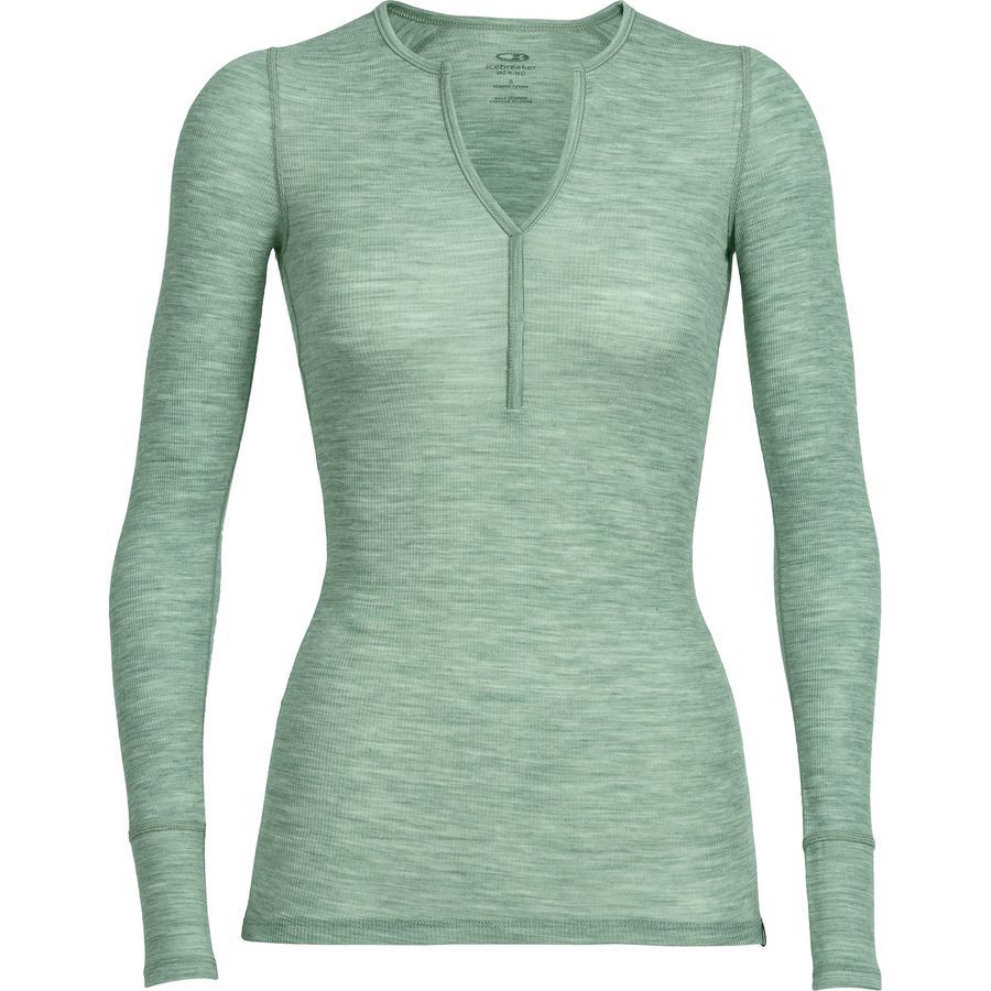Icebreaker Butter Rib Henley - Long-Sleeve - Womens