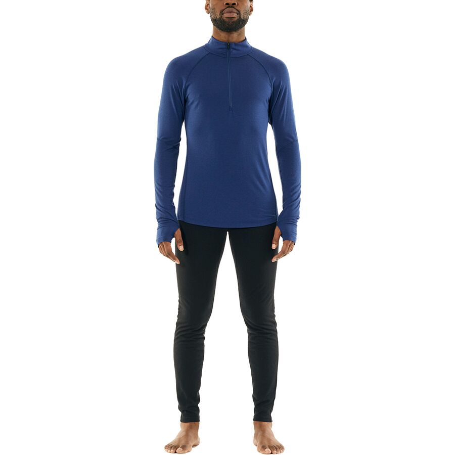 Maglia Termica Icebreaker Mezza Zip Uomo - Baselayer Invernale Lana Merino