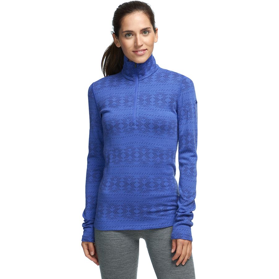 T-shirt Manches Longues Icebreaker En Laine Mérinos - Demi-zippé Femme - Modèle Vertex