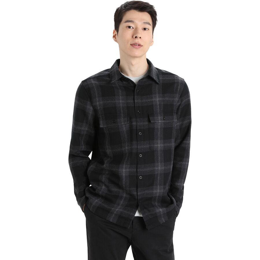 Dawnder Long-Sleeve Plaid Flannel Shirt - Men's