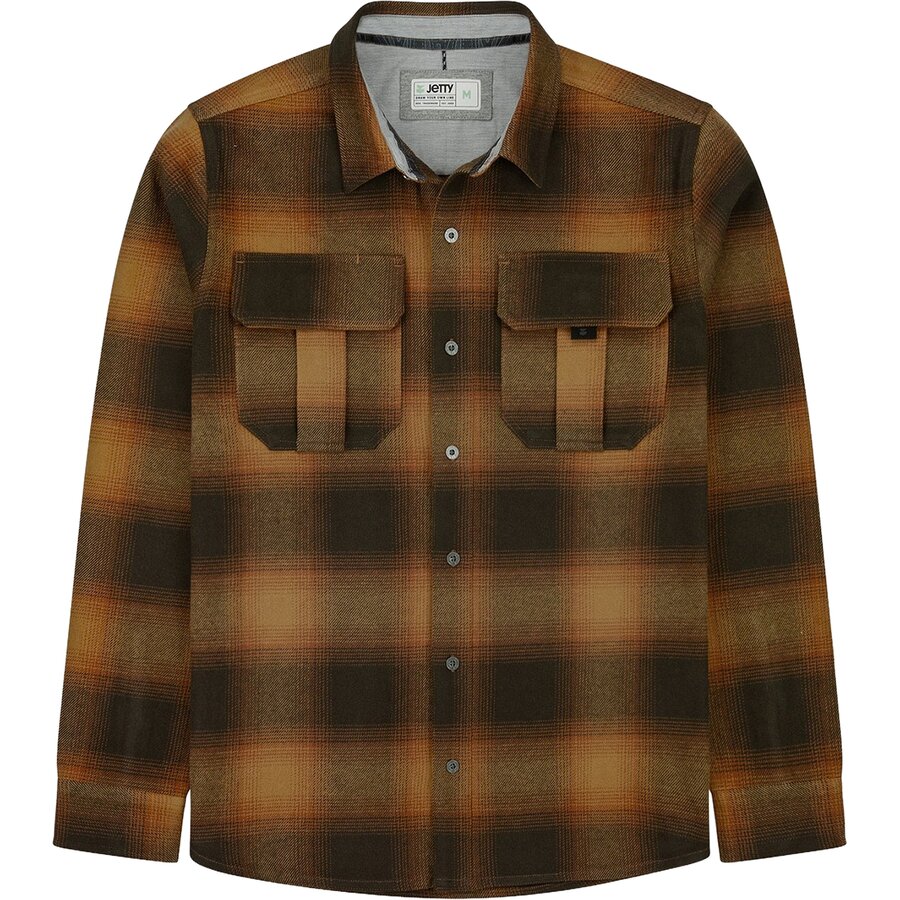 Мужские рубашки Jetty Arbor Flannel, цвет: Коричневый