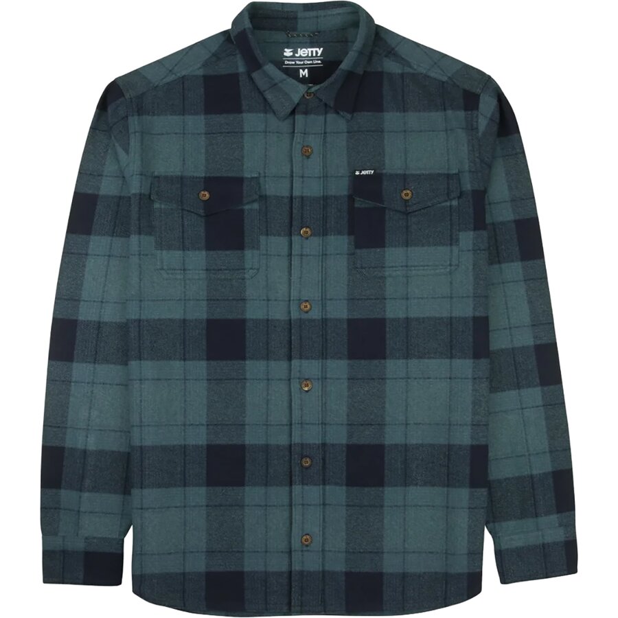 Мужские рубашки Jetty Breaker Flannel, цвет: Atlantic