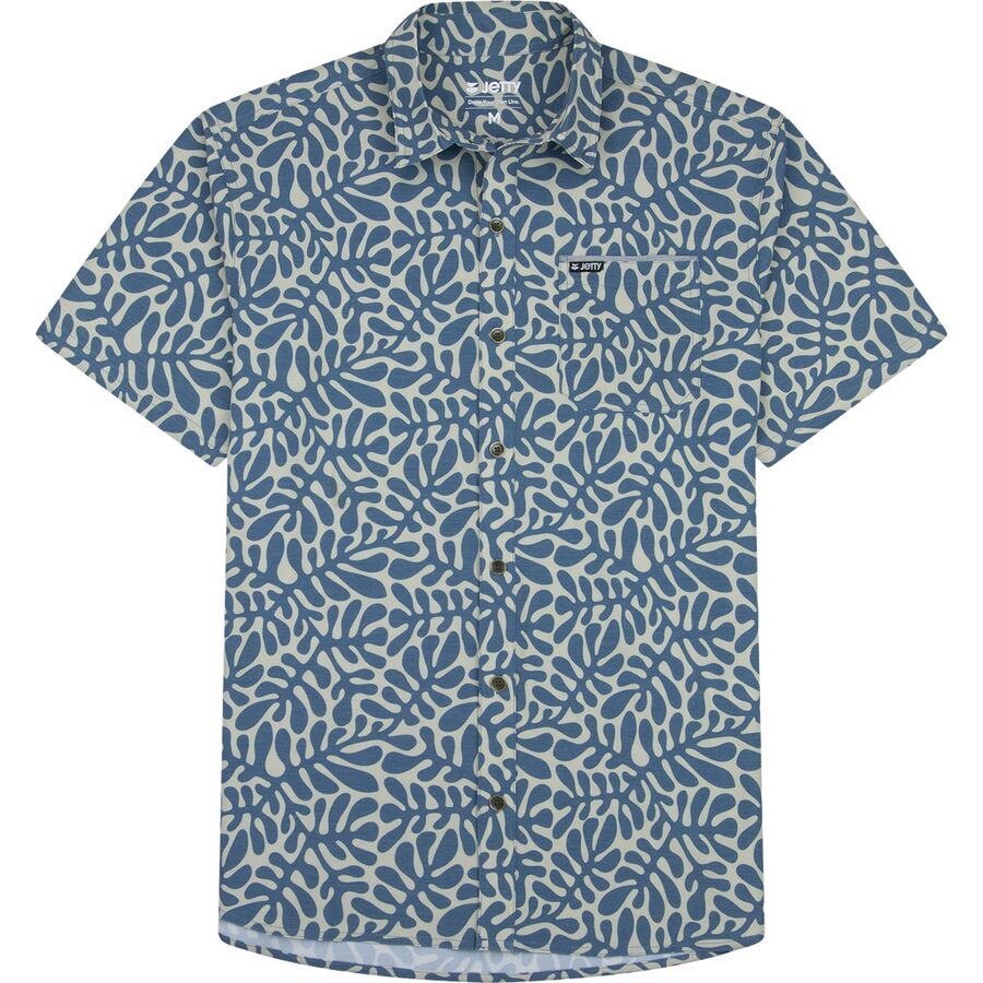 Мужская рубашка Jetty Garwood Woven Short-Sleeve, цвет: Синий