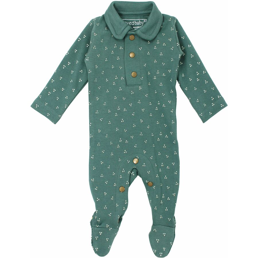 Organic Polo Footie Body Suit - Infants'