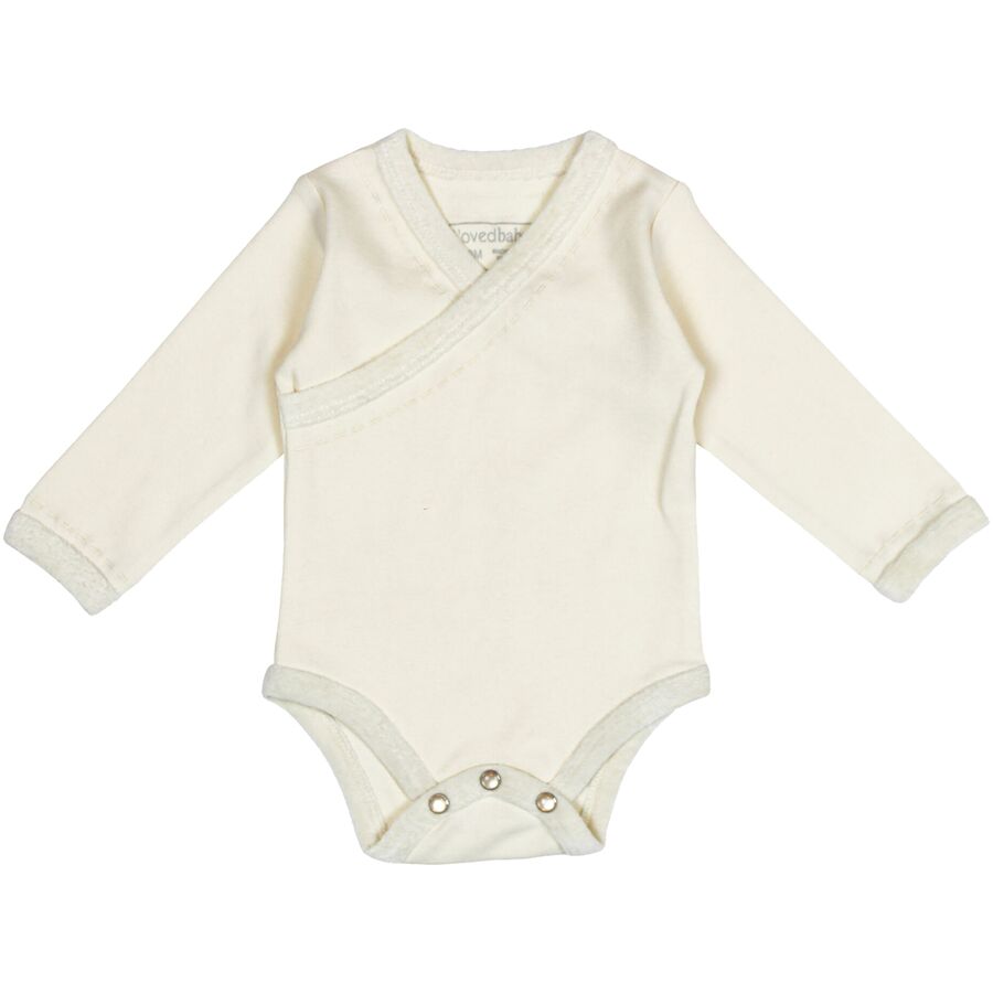 Velveteen Long-Sleeve Wrap Bodysuit - Infants'