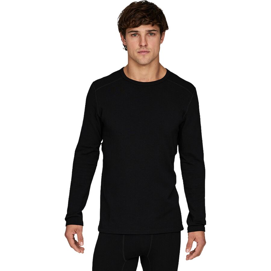 Мужские толстовки Le Bent Heavyweight Antarctic Grid Fleece Crew, цвет: Чёрный