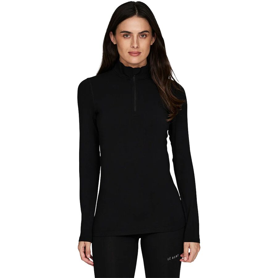 Женские толстовки Le Bent Midweight 1/4-Zip Top, цвет: Чёрный