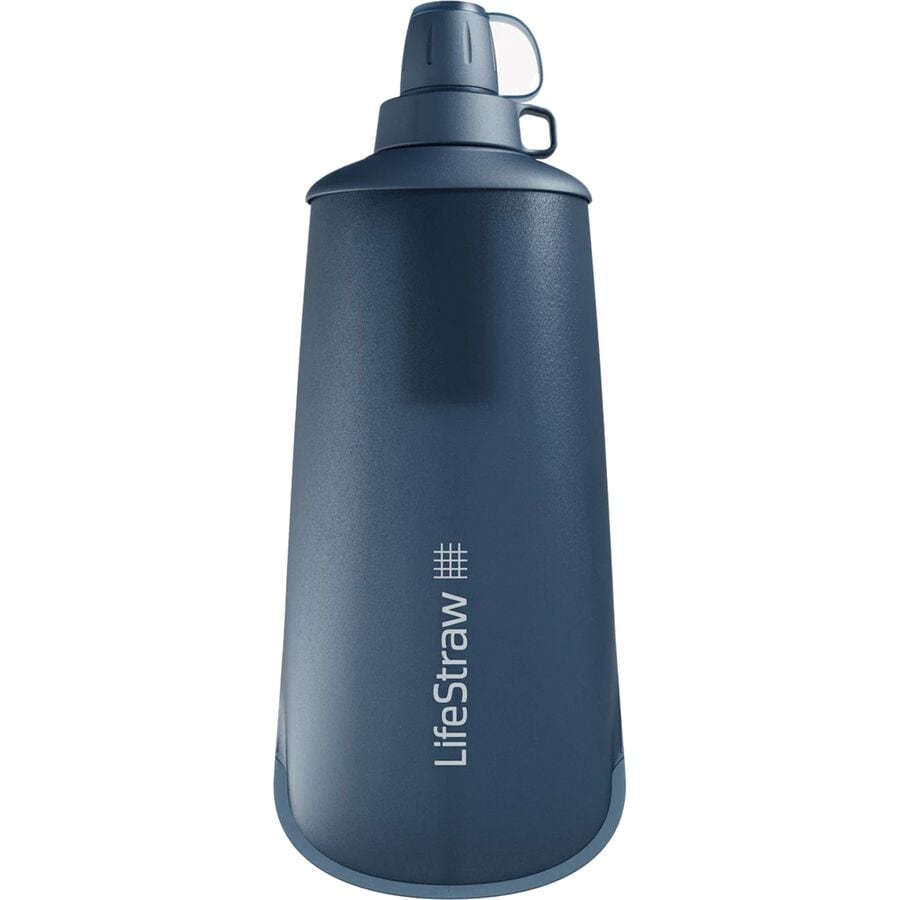 Peak Series Collapsible Squeeze 1L Water Bottle with Filter
