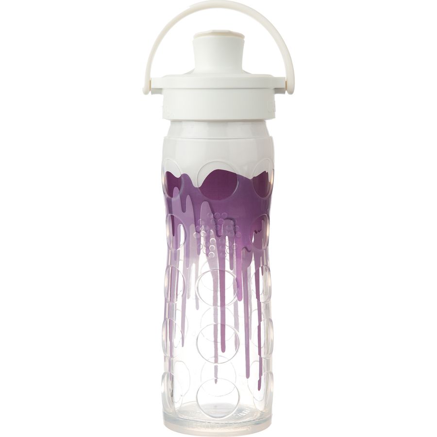 Lifefactory 12oz Glass Water Bottle With Active Flip Cap & Silicone Sleeve - Desert Rose - View #6