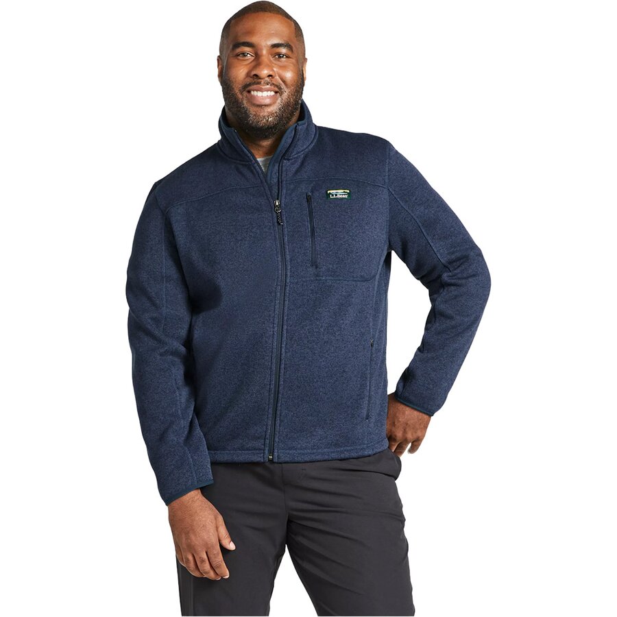 Мужская куртка L.L.Bean Bean's Sweater Fleece Full-Zip, цвет: Яркий тёмно-синий