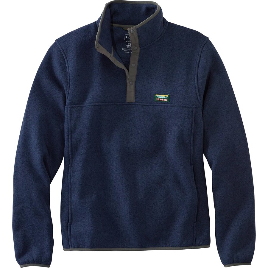 Мужской свитер L.L.Bean Bean's Sweater Fleece Pullover, цвет: Яркий тёмно-синий