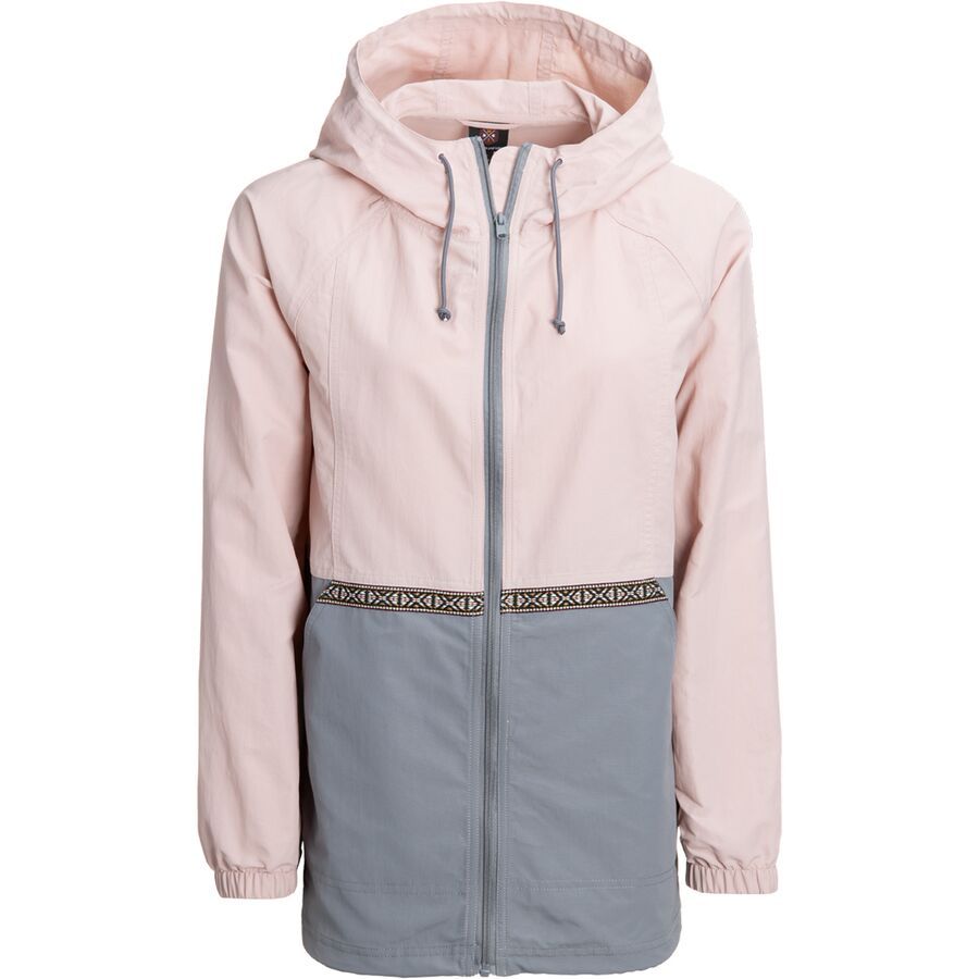 color block rain jacket