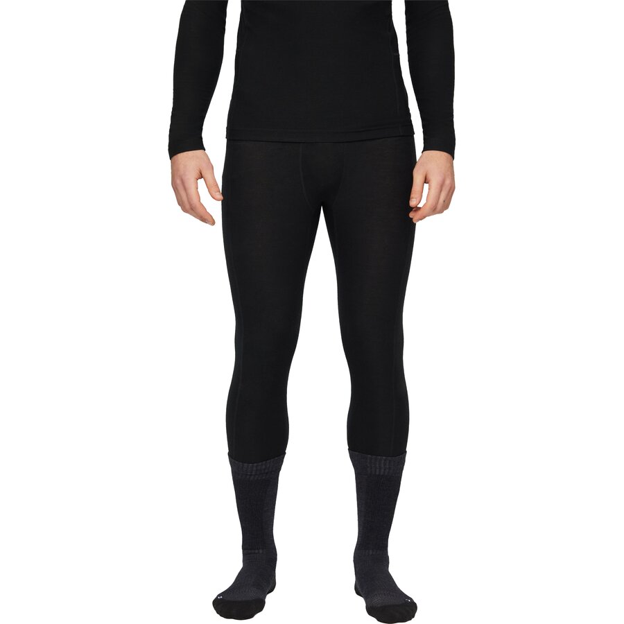 Мужские леггинсы Mammut Tree Wool Thermal FL 3/4 Tights, цвет: Чёрный