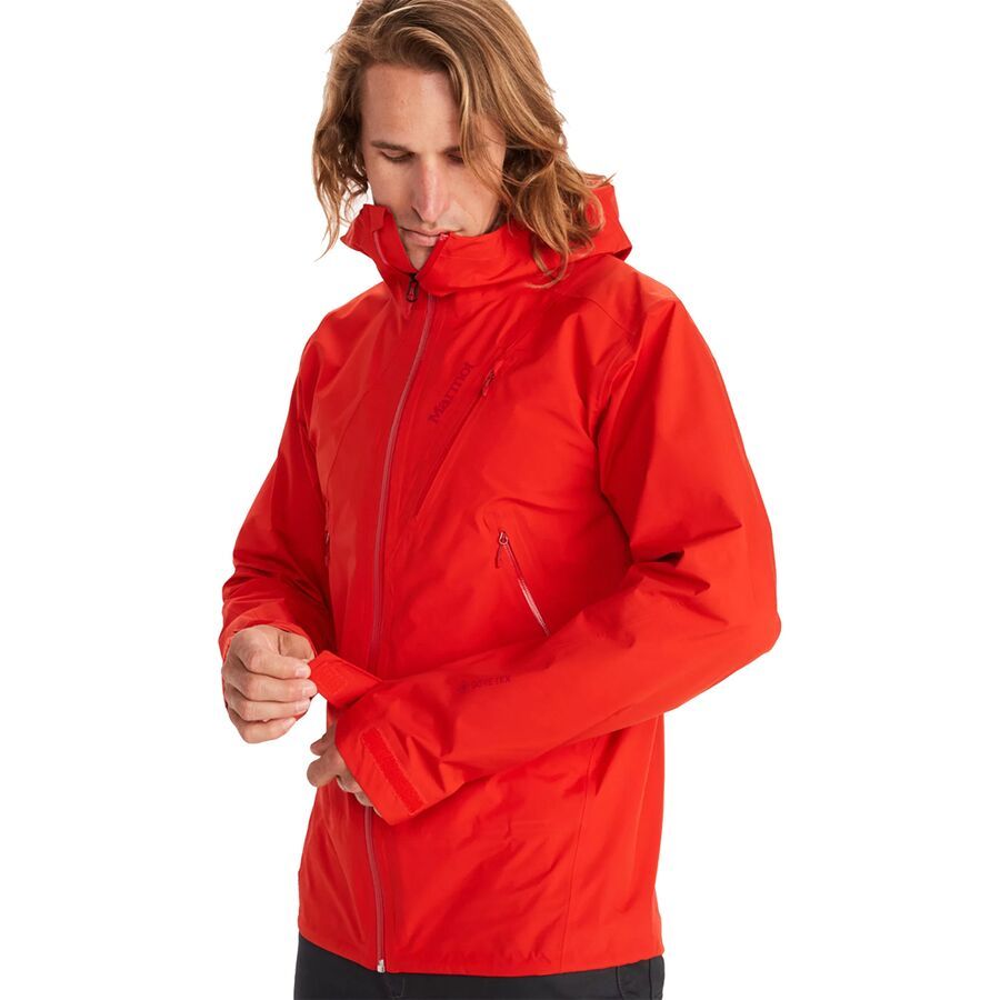 red edge to edge jacket