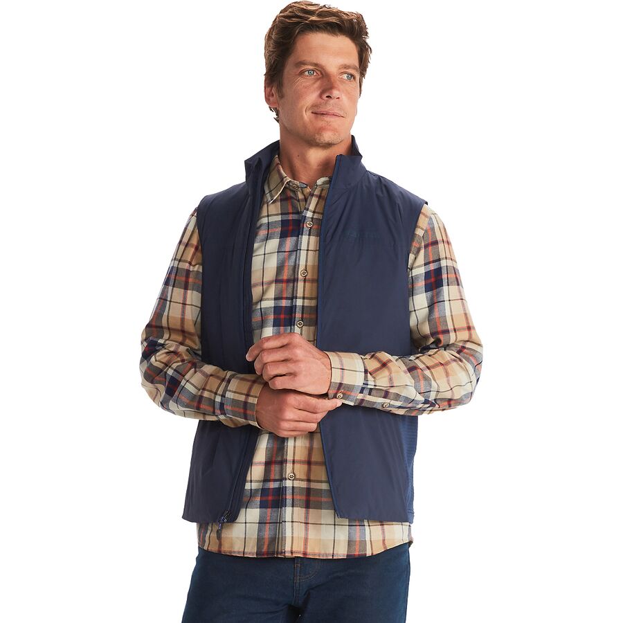 Marmot Softshell Vest, Men's Size L polyester blue type Vintage Second Hand