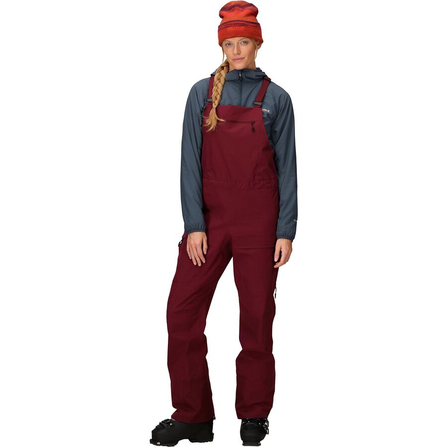 Женские брюки Marmot Orion GORE-TEX Bib, цвет: Ягодный