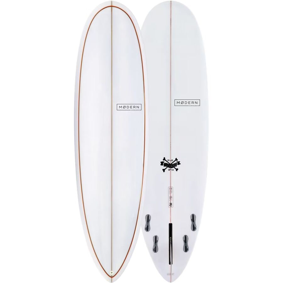 Modern Surfboards - Love Child PU Surfboard - Grey Org Pinlines