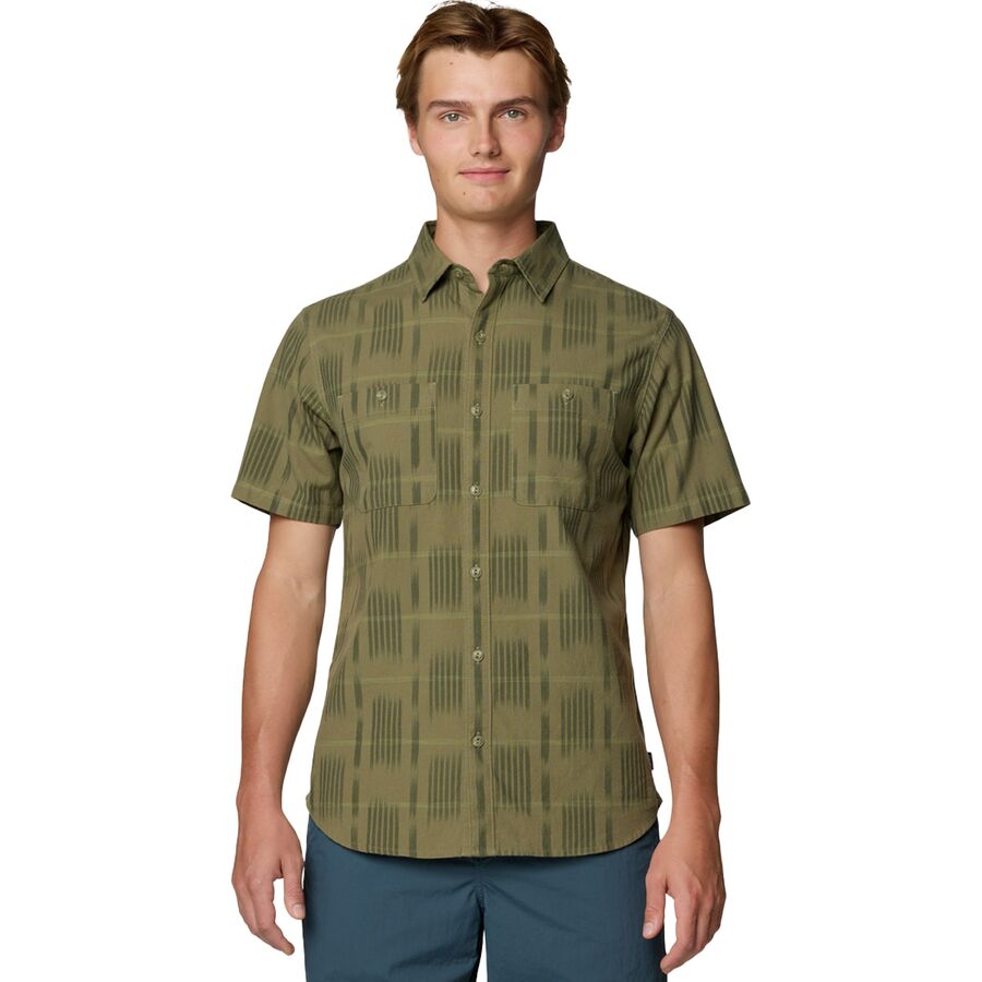 Мужская рубашка Mountain Hardwear Grove Hide Out, цвет: Оливковый