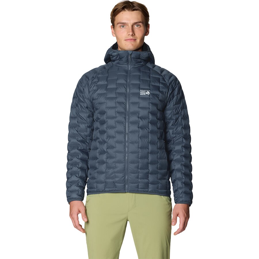 Мужское худи Mountain Hardwear Temescalborz Down Hoodie, цвет: Синий