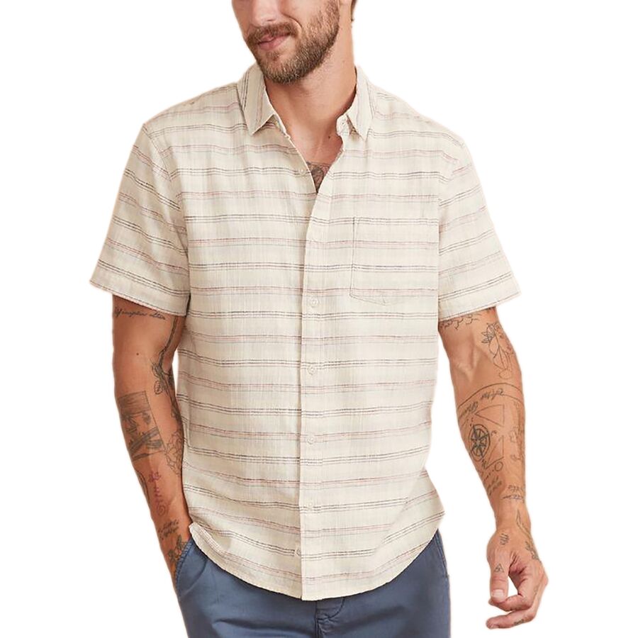 Bold Stripe Selvage Short-Sleeve Shirt - Men's
